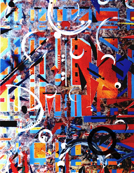Unm&ouml;glich m&ouml;glich oil/linen 60x80cm. 1998