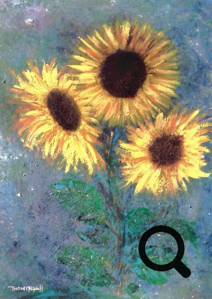 Helianthus oil/linen 60x80cm. 1995