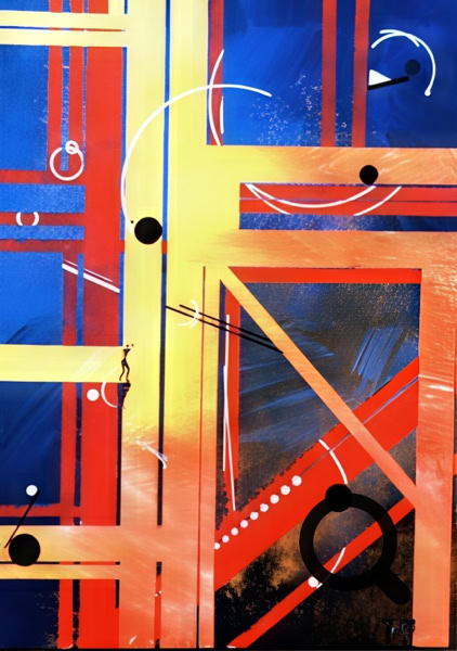 Dance oil/linen 60x80cm. 1998