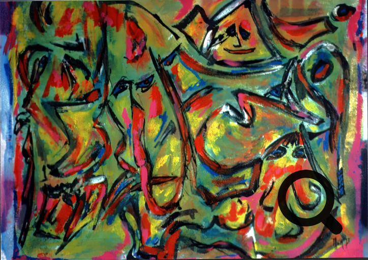 Hang Loose oil/linen 40x60cm. 1998