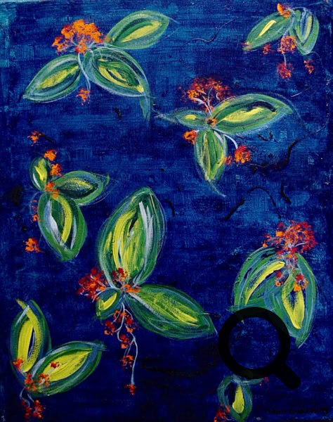Plant oil/linen 40x50cm. 2008