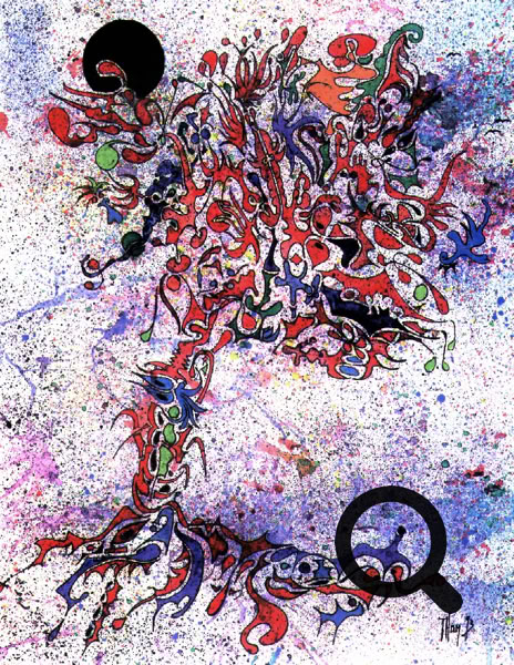 L&agrave;lbero dela Vita oil/linen 40x50cm 2002