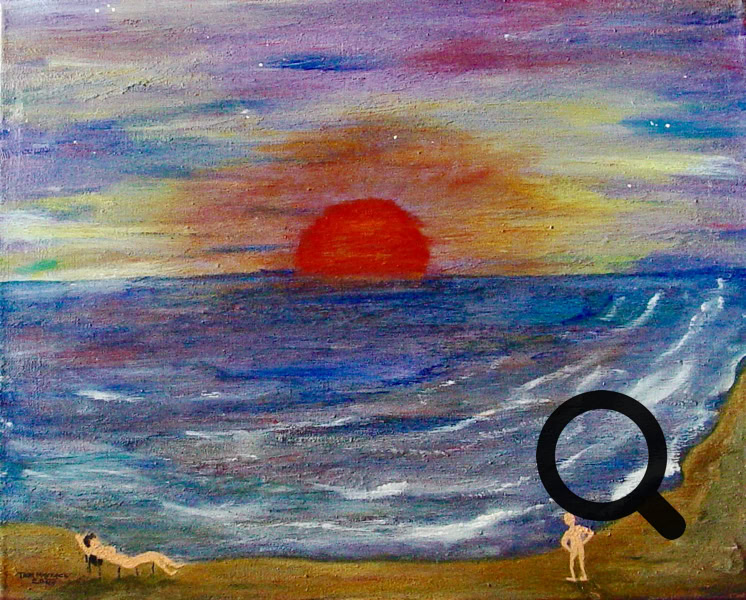 Beac oil/linen 40x50cm. 1999
